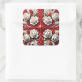 Sticker met Engels Rozen Design (Tas)