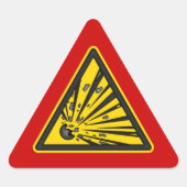 Sticker met explosievenwaarschuwing (Voorkant)