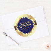 Sticker met felicitatie voor het huwelijk Shaadi M (Envelop)