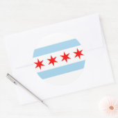 Sticker met Flag of Chicago, Illinois (Envelop)