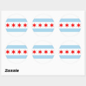 Sticker met Flag of Chicago, Illinois (Vel)