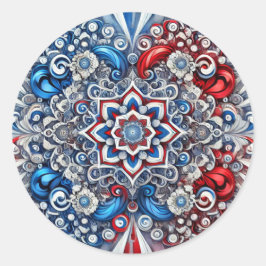 Sticker met Franse kleuren Design