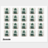 Sticker met gebroken turquoise haar figuur (Vel)