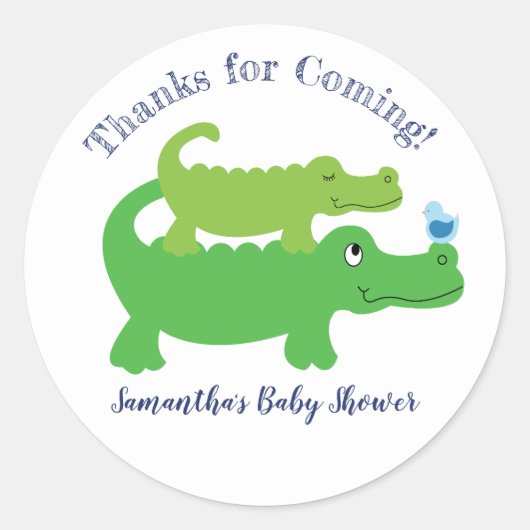 Sticker met gepersonaliseerde alligator (Voorkant)