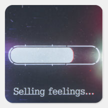 Sticker met glitch voortgangsbalk voor het verkope