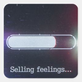 Sticker met glitch voortgangsbalk voor het verkope