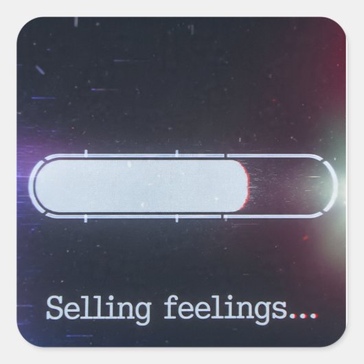 Sticker met glitch voortgangsbalk voor het verkope (Voorkant)