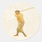 Sticker met  golfspeler (Voorkant)