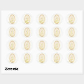 Sticker met gouden kerstbomen (Vel)