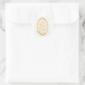 Sticker met gouden kerstbomen (Tas)