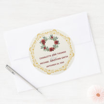 Sticker met gouden Lijst