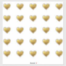 Sticker met goudhart