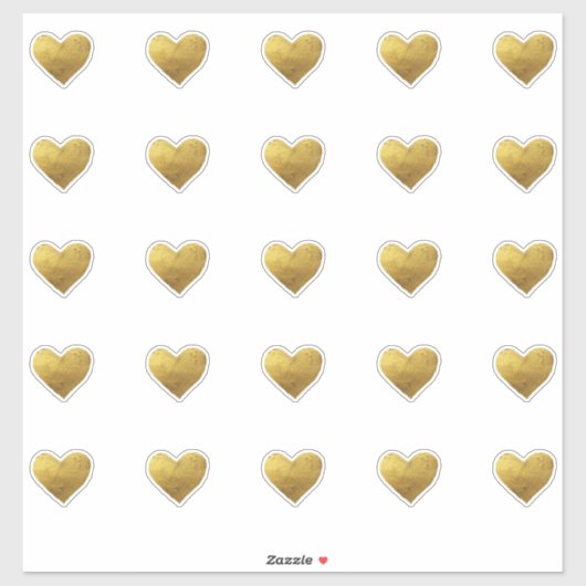 Sticker met goudhart (Vel)