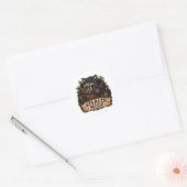 Sticker met grappige schurk wasbeer in stealth-mod (Envelop)