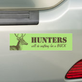 Sticker met grappige slogan voor hertenjacht (Op auto)