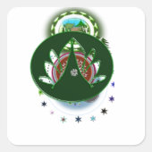 Sticker met groene bladeren (Voorkant)