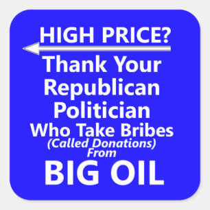 Sticker met grote oliepomp