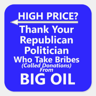 Sticker met grote oliepomp