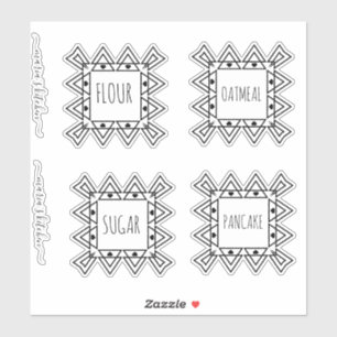 Sticker met hartvormige rand voor keukenkast organ