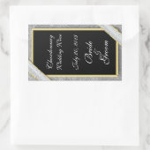 Sticker met het label "Black Gold and Diamonds Wed (Tas)