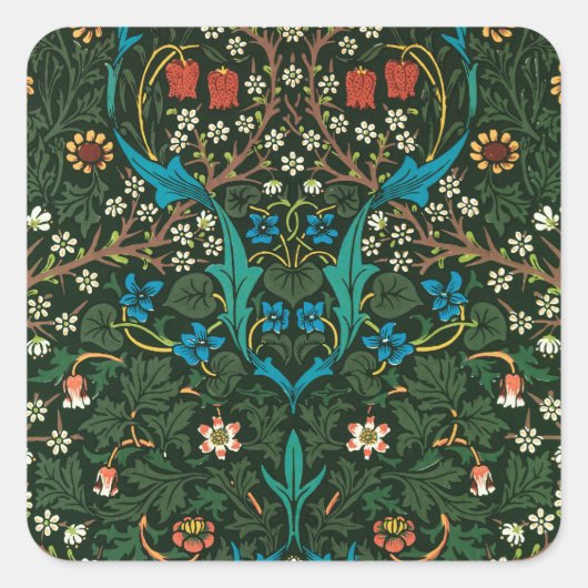STICKER MET HET ONTWERP VAN WILLIAM MORRIS "TULIPS (Voorkant)