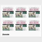 Sticker met het thema kerstvakantie krant (Vel)