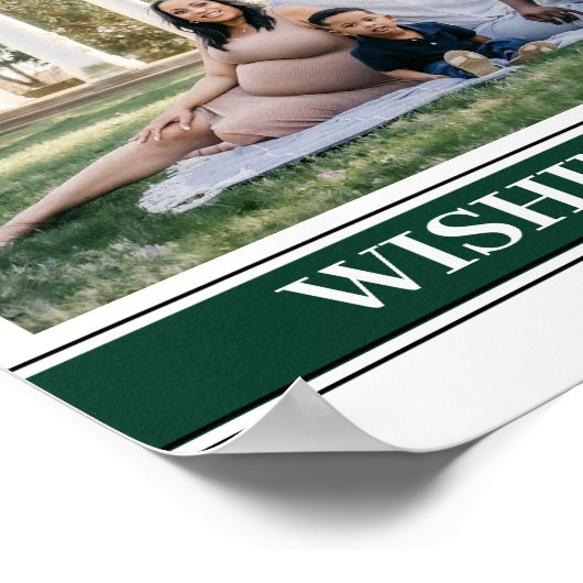 Sticker met het thema kerstvakantie krant poster (Hoek)