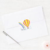 Sticker met hete luchtballon - Witte achtergrond (Envelop)
