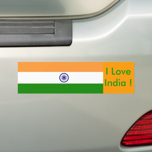Sticker met Indiase vlag (Op auto)
