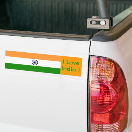 Sticker met Indiase vlag (Op Truck)