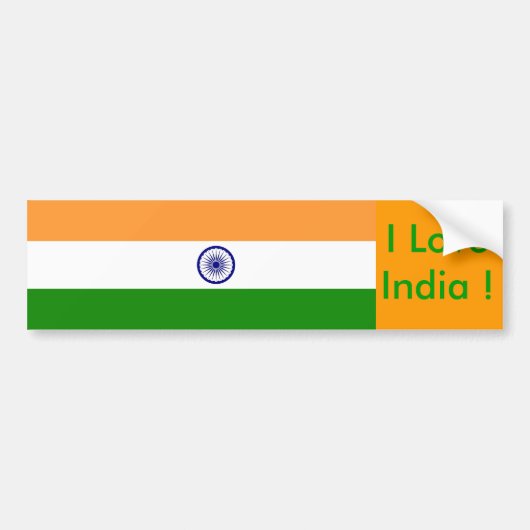 Sticker met Indiase vlag (Voorkant)