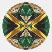 Sticker met Jamaicaanse kleuren Design (Voorkant)
