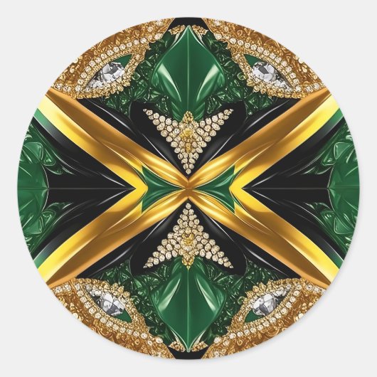 Sticker met Jamaicaanse kleuren Design