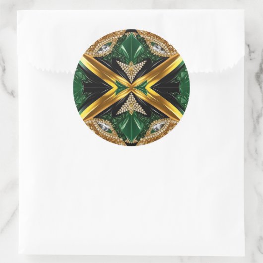 Sticker met Jamaicaanse kleuren Design (Tas)