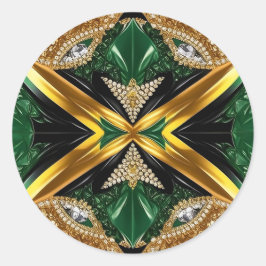 Sticker met Jamaicaanse kleuren Design