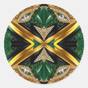 Sticker met Jamaicaanse kleuren Design
