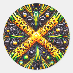Sticker met Jamaicaanse kleuren Design