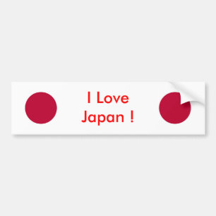 Sticker met Japanse vlag