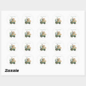 Sticker met jungle dieren rond (Vel)