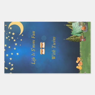 Sticker met kampvuur en S'mores