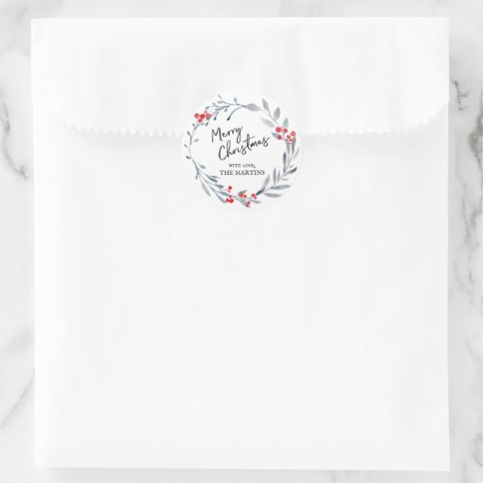 Sticker met kerstblauw (Tas)