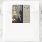 Sticker met kerstcadeau voor Calico Cat Gift (Tas)