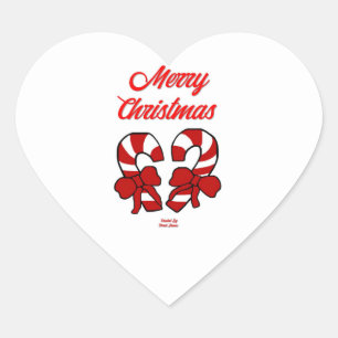 Sticker met kerstsnoepsuikerriet
