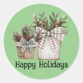 Sticker met kerstthema