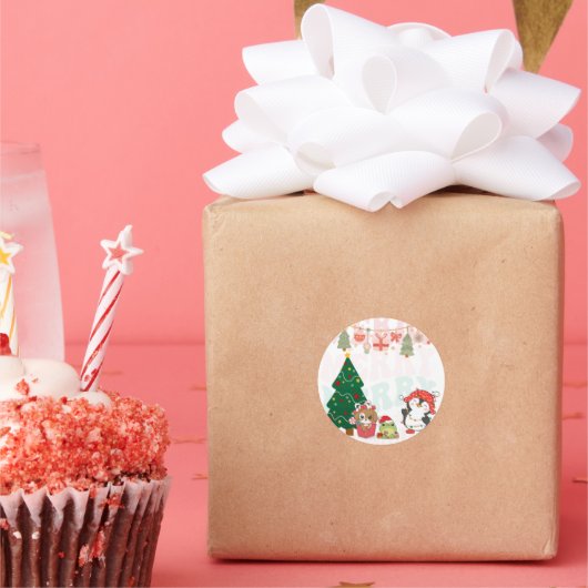 Sticker met kerstthema (Feest)