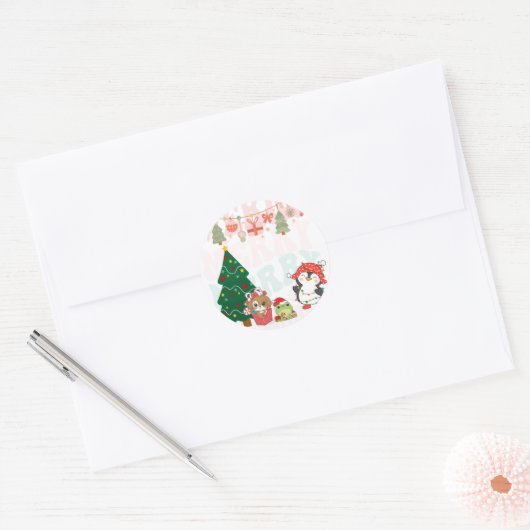 Sticker met kerstthema (Envelop)