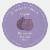 Sticker met label voor rustieke vijgenjam (Voorkant)