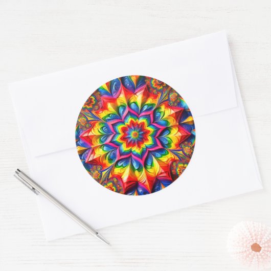 Sticker met LGBTQ kleuren ontwerp (Envelop)