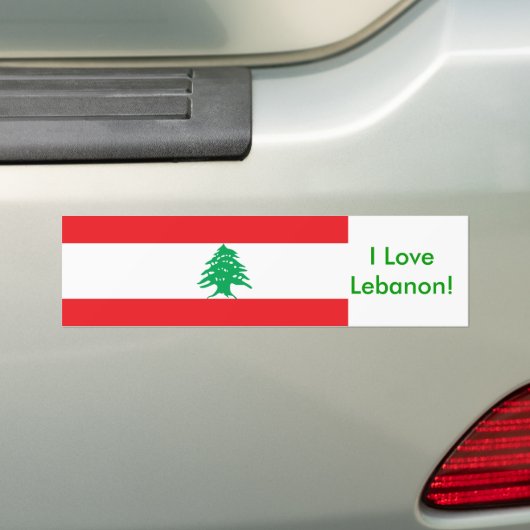 Sticker met Libanese vlag (Op auto)
