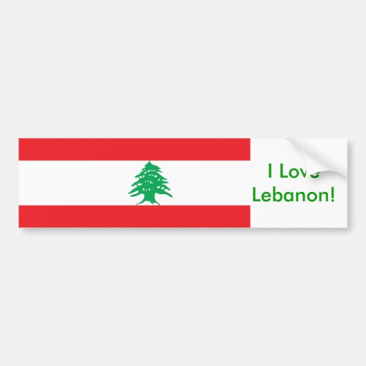 Sticker met Libanese vlag (Voorkant)